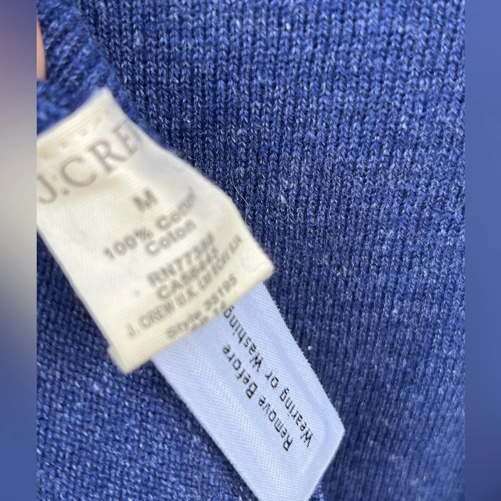 Men's J Crew Sweater cotton   Pullover Crewneck long sleeves blue M